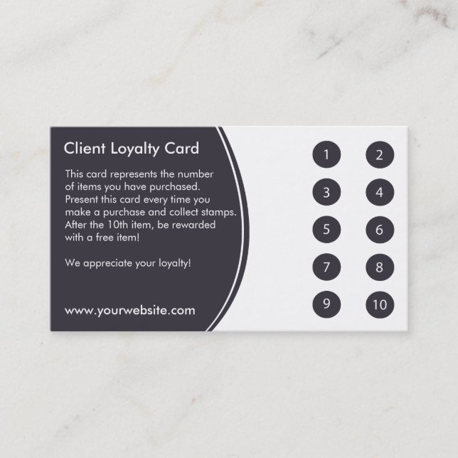 Car Wash Loyalty Business Card Punch Card (Front)