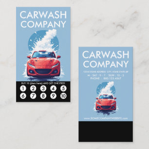 Car Wash Loyalty Punch Card