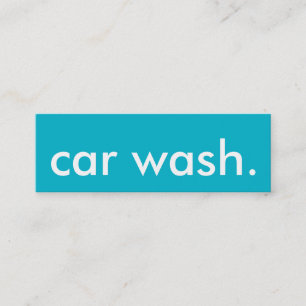 car wash. loyalty punch card