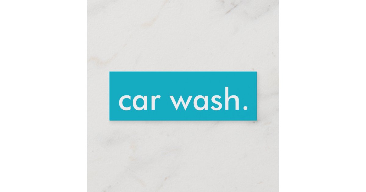car wash. loyalty punch card Zazzle
