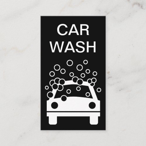 Car Wash Loyalty Rewards Business Card