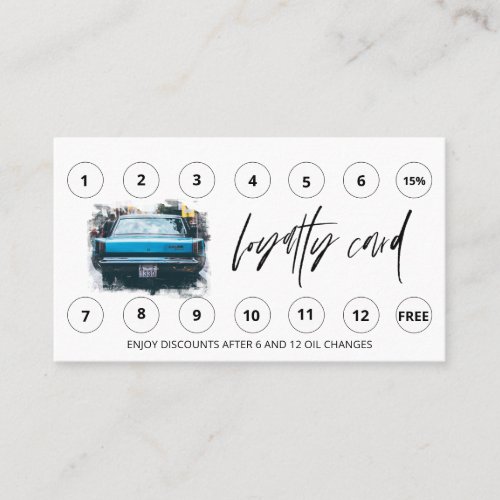  Car Wash _ Lube QR LOGO Rewards Thank you Loyalty Card