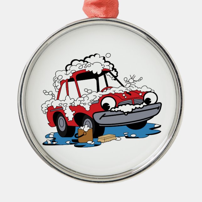 Car Wash Metal Ornament (Front)