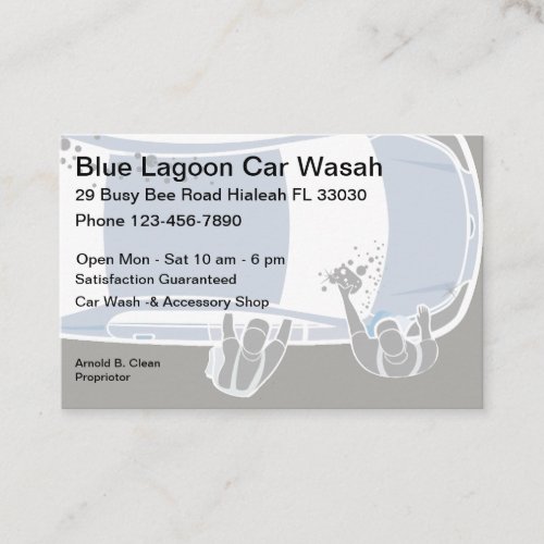 Car Wash Modern Design Business Card