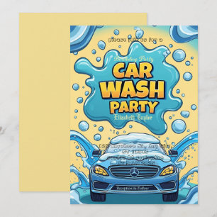Car Wash party Invitation – Suds  Celebration