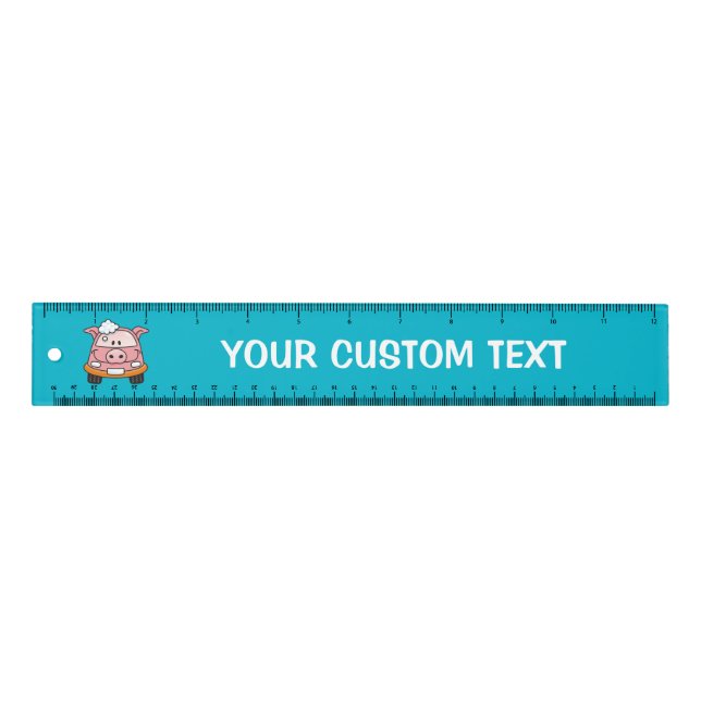 Car wash pig 12 inch Ruler (Front)