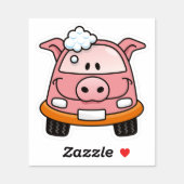 Car Wash Pig Sticker (Sheet)