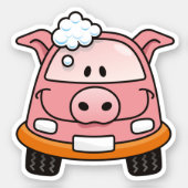 Car Wash Pig Sticker (Front)