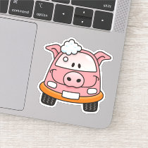 Car Wash Pig Sticker