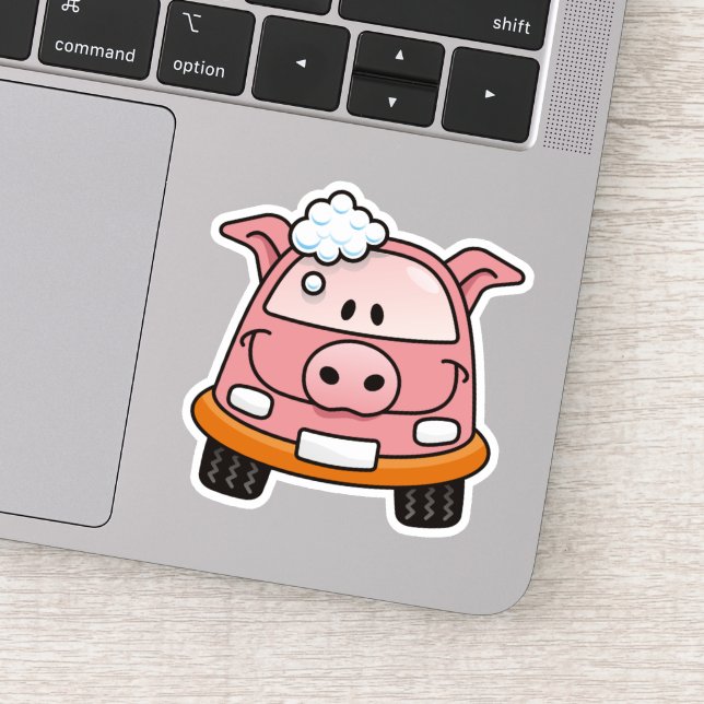 Car Wash Pig Sticker (Detail)