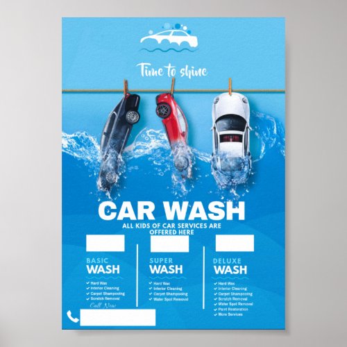 Car wash poster