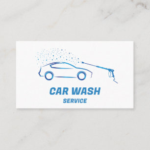 Car Wash Service Pressure Washing Auto Detailing Business Card