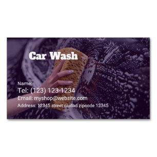 car wash services editable business card