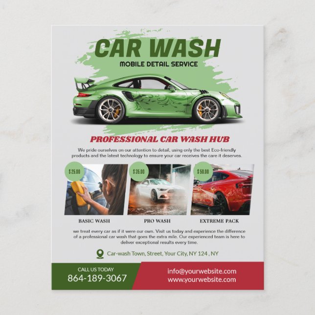 Car Wash Services Flyer (Front)