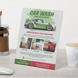 Car Wash Services Pedestal Sign