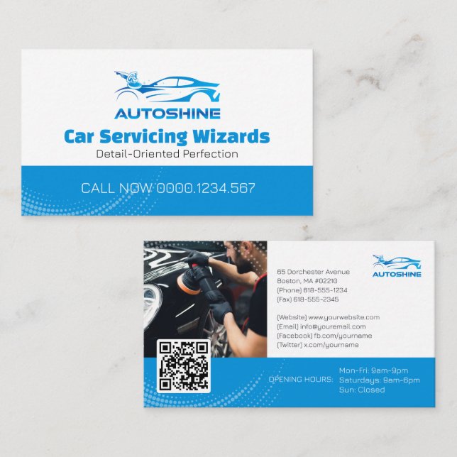 Car Wash Services | Professional Business Card (Front/Back)