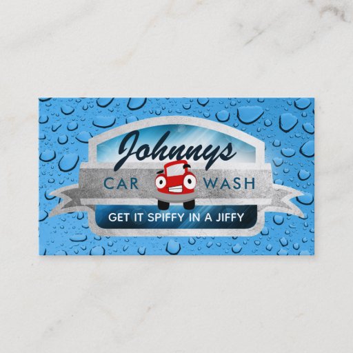 Customizable Car Wash Slogans Business Cards