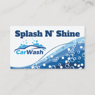 Car Wash   Soap Bubbles   Auto Care Business Card