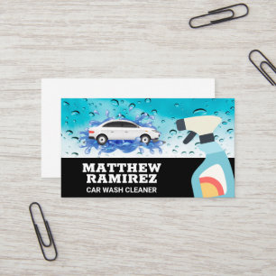 Car Wash Spray Bottle Business Card