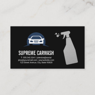 Car Wash Spray Bottle Business Card