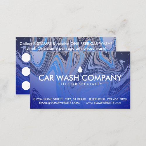 car wash swirls loyalty stamp card