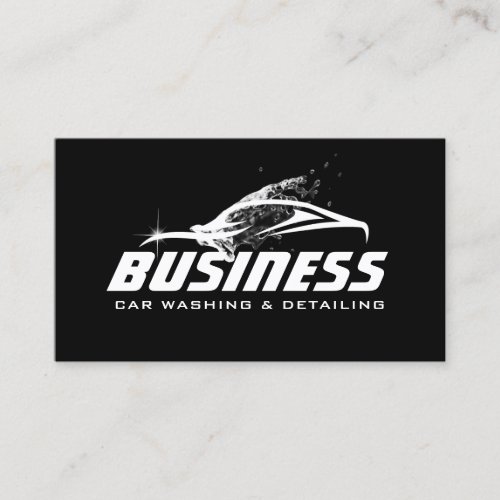 Car Washing Auto Detailing Automotive Business Card