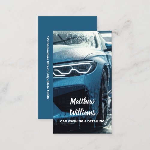  Car Washing Auto Detailing Business Card