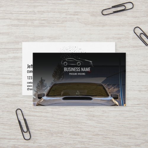 Car Washing Detailing Cleaning Vehicle  Business Card