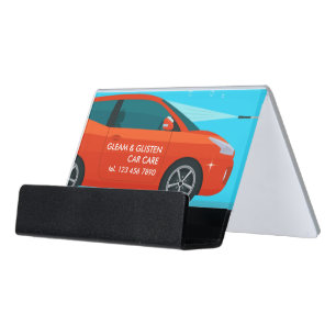 Car Washing Detailing Desk Business Card Holder