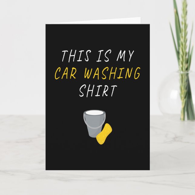 Car Washing Shirt Cars Car Care Tuner Card (Front)