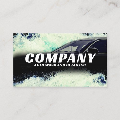 Car water splash automotive aquatic Business Card