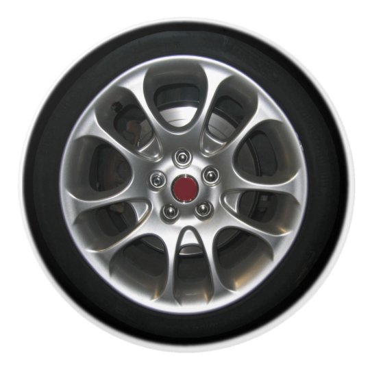 Car Wheel And Hubcap 2d Graphic Ceramic Knob Zazzle Com