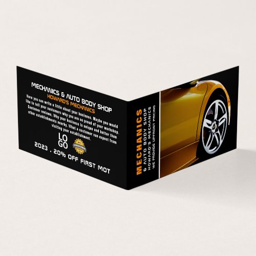Car Wheel Auto Mechanic  Repairs Detailed Business Card