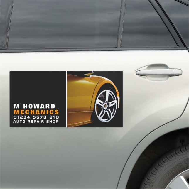 Car Wheel, Auto Mechanic & Repairs Magnet (In Situ)