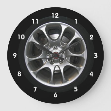 Car Wheel Hubcap Clock With Numbers