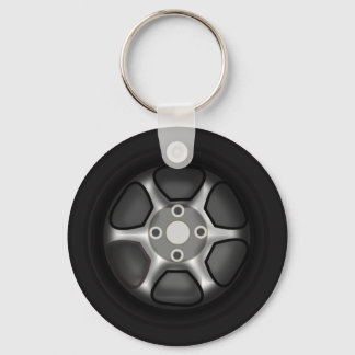 Car Wheel Keychain