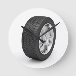 Car wheel round clock