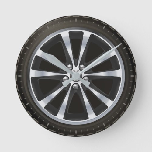 Car Wheel Tyre Round Clock