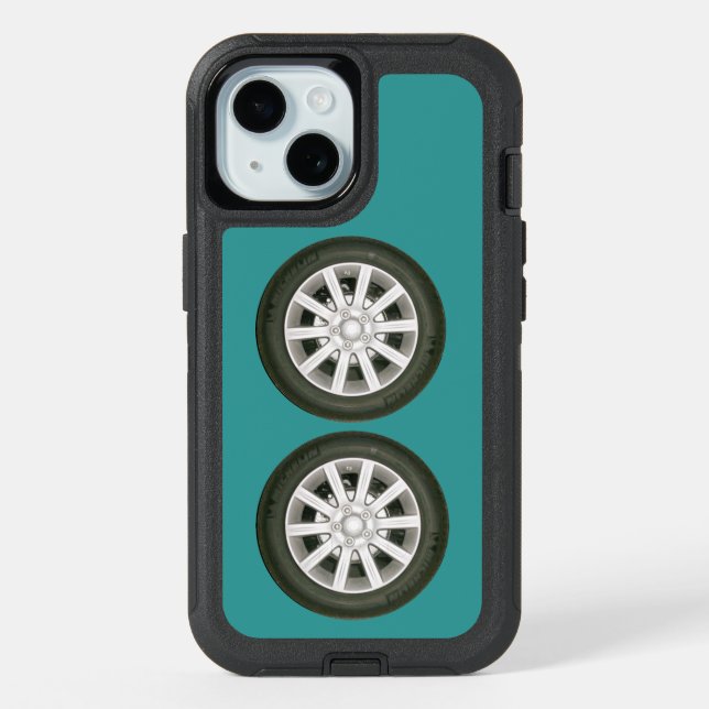 Car Wheels iPhone 15 Case (Back)