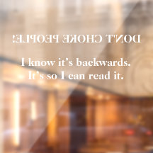 Car Window Cling, 11" long by 8" high