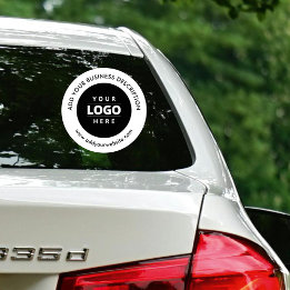 Car Window Decal Brand Logo Website White Black