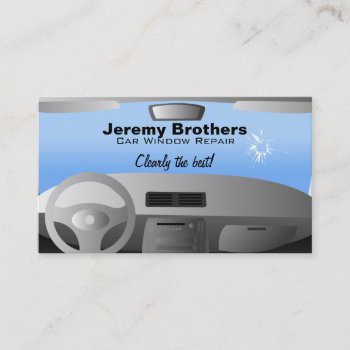 Car Window Repair Business Cards by MsRenny at Zazzle