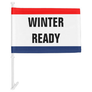 Car Winter Ready Promo Signage Customizable Car Flag