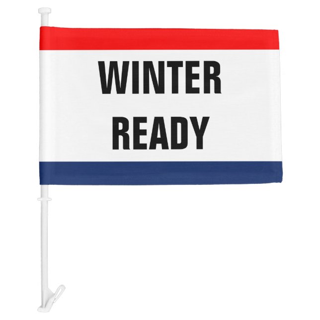 Car Winter Ready Promo Signage Customizable Car Flag (Front)