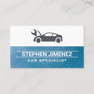 Car Wrench Logo   Mechanic Auto Repair Business Card