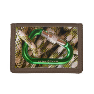Carabiner and Climbing Rope Trifold Wallet