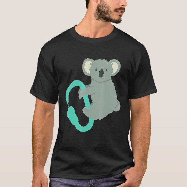 Carabiner Koala Bouldering Koala Bear T-Shirt (Front)