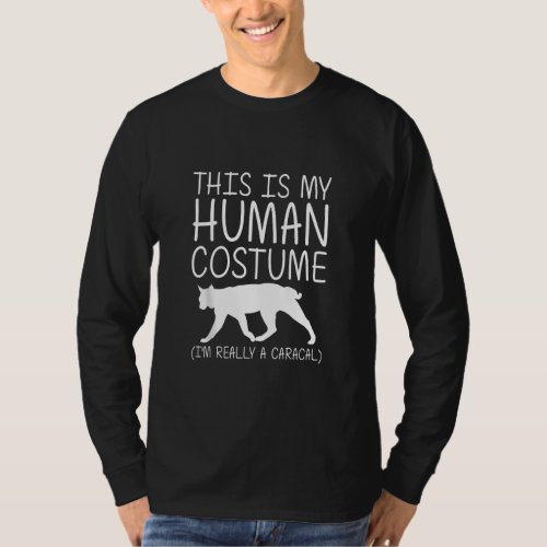Caracal Easy Halloween Human Costume Cat Kitty DIY T_Shirt