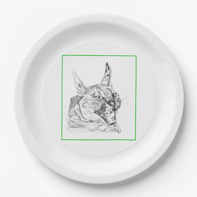 Caracal Paper Plate (Front)