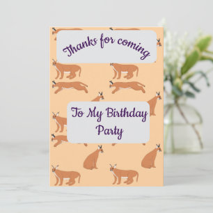Caracals Thank you Card